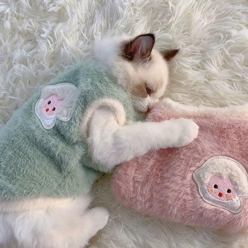 Cats Accessories Pets Warm Kittens Clothes for Winter Kitten Small Kitten Stuff Apparels Cooling Clothing Dog´S Sweater Vests
