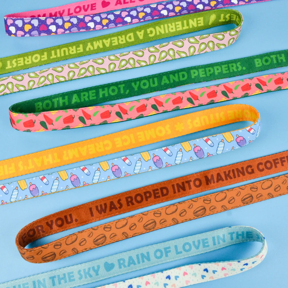 MIDEPET Luxury Dog Leash Padded Ribbons Floral Pattern High Quality Personalized Design New Year Valentine's Day Fashionable
