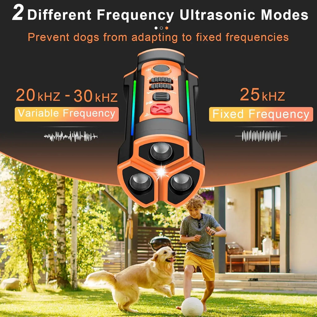 New 3 in 1 Ultrasonic Dog Repeller Training No Dog Noise Anti Barking Device Ultrasonic Sound Bark Control