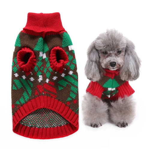 GorisPet Merry Christmas Large Dog Winter Nordic Knit Sweater Acrylic Print Pattern Fall Season Christmas Gift