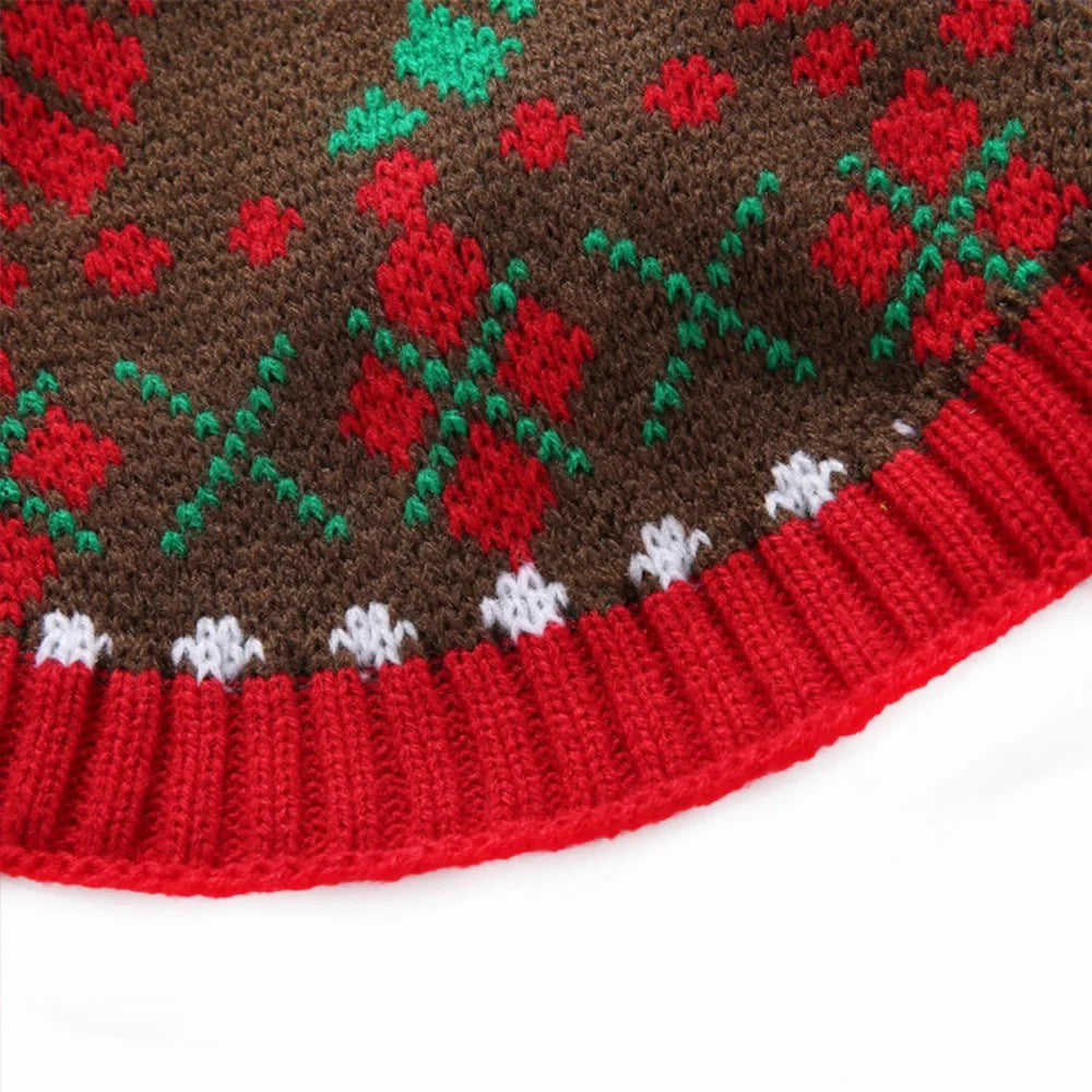 GorisPet Merry Christmas Large Dog Winter Nordic Knit Sweater Acrylic Print Pattern Fall Season Christmas Gift