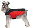 Red Black Duplex Lightweight Comfortable Windproof Dog Jacket Flexible Adjustable Size Waterproof Warm Dog Raincoat