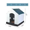 Large Sturdy Dog House with Easy Assembly Print Pattern Large Plastic, Waterproof  Large Dog Cage Enclosure for Outdoor Garden