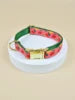 MIDEPET Luxury Valentine's Day & New Year's Gift High Quality Quick Release Dog Collar with Gold Hardware and Ribbons