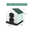 Large Sturdy Dog House with Easy Assembly Print Pattern Large Plastic, Waterproof  Large Dog Cage Enclosure for Outdoor Garden