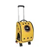 Airline Approved 4-In-1 Pet Travel Backpack Nylon Dog Carrier with Wheels for Hiking and Travel Zipper Closure Animal Pattern