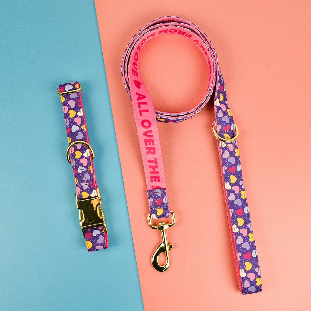 MIDEPET Valentine's Day New Year Gift Factory Wholesale Luxury Brand Hands Free Dog Collar and Leash for Small Medium Large Dogs