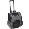 Airline Approved 4-In-1 Pet Travel Backpack Nylon Dog Carrier with Wheels for Hiking and Travel Zipper Closure Animal Pattern