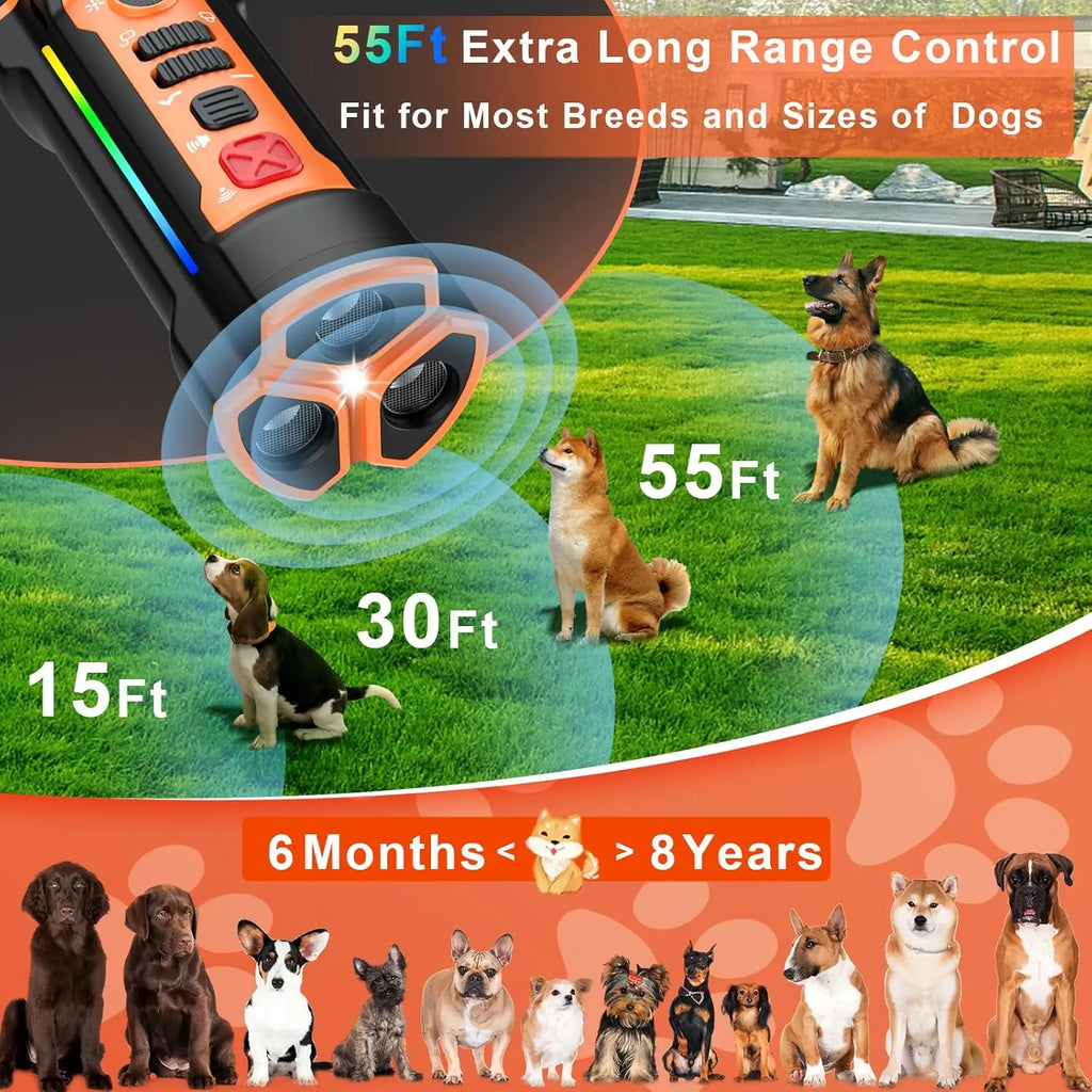New 3 in 1 Ultrasonic Dog Repeller Training No Dog Noise Anti Barking Device Ultrasonic Sound Bark Control