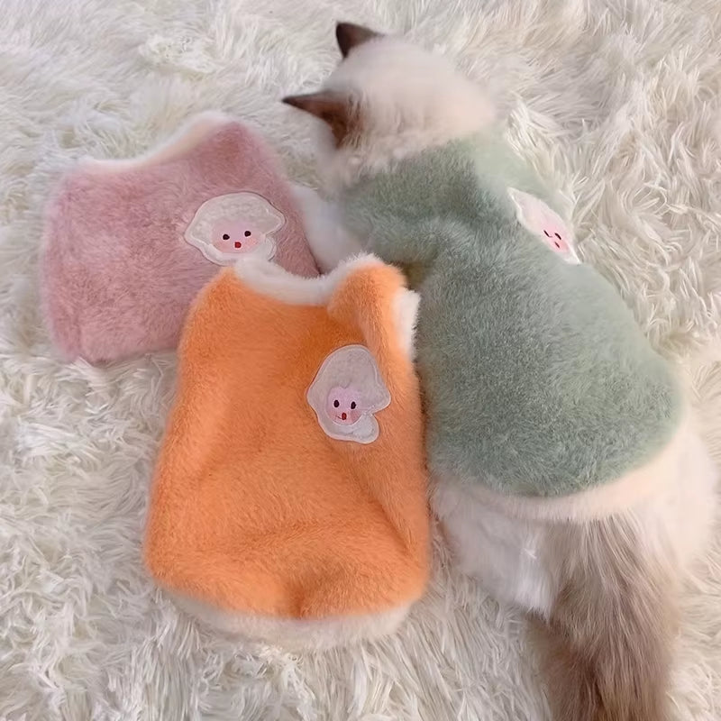 Cats Accessories Pets Warm Kittens Clothes for Winter Kitten Small Kitten Stuff Apparels Cooling Clothing Dog´S Sweater Vests